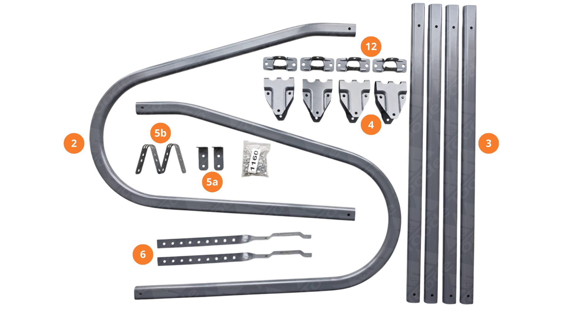 Augšējā kāpņu pusloka komplekts
