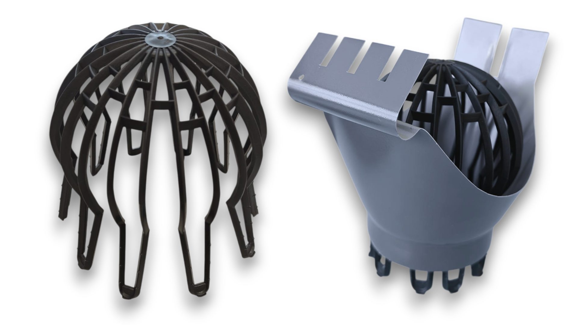 Notekas piltuves lapu ķērājs pret lapām un netīrumiem