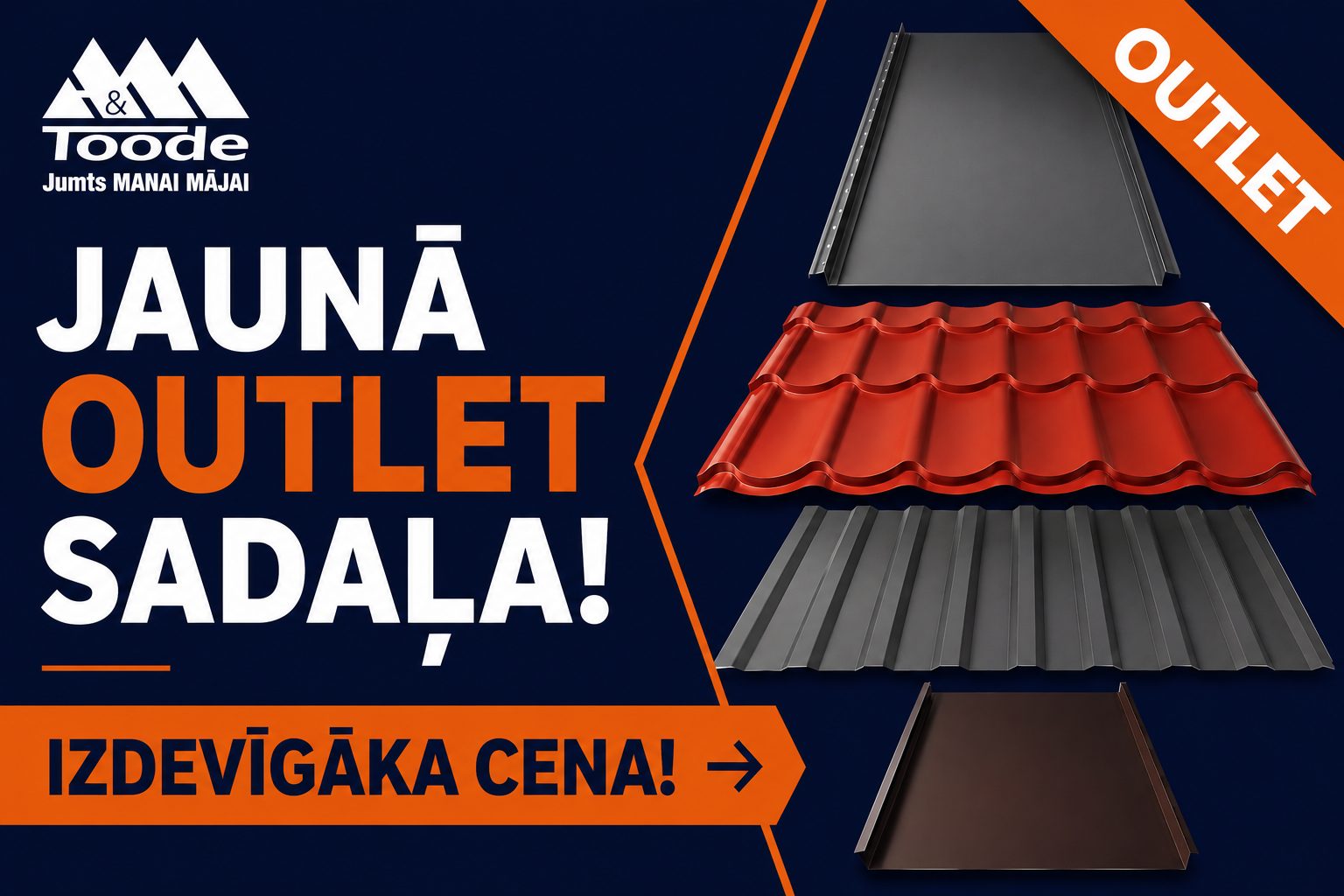 Toode atlaižu lapas baneris outlet