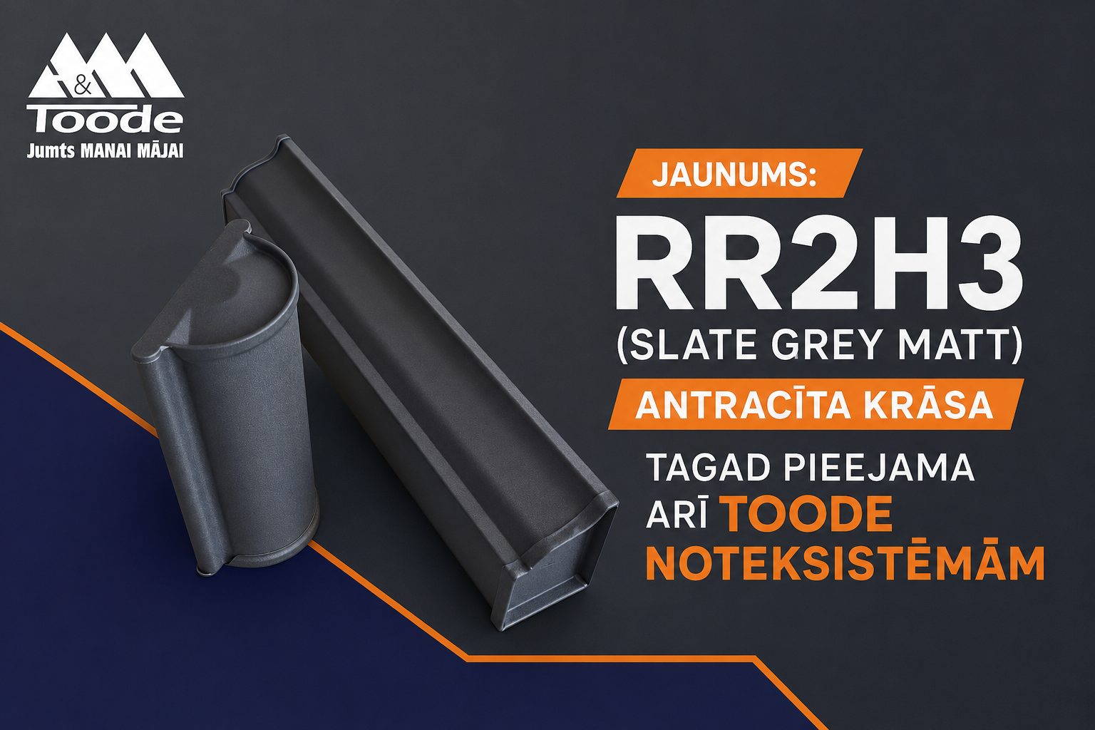 Reklāmas baneris jaunai metāla noteksistēmas krāsai RR2H3