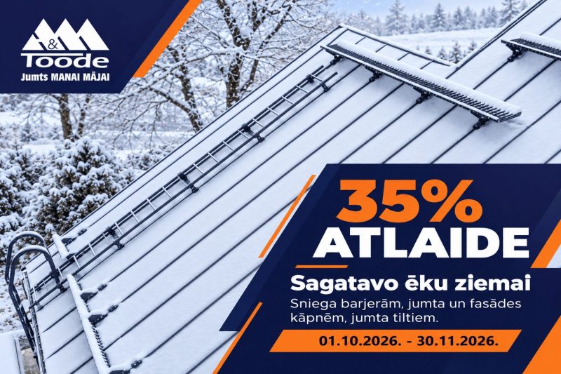 Toode akcijas baneris jumta drošības risinājumi